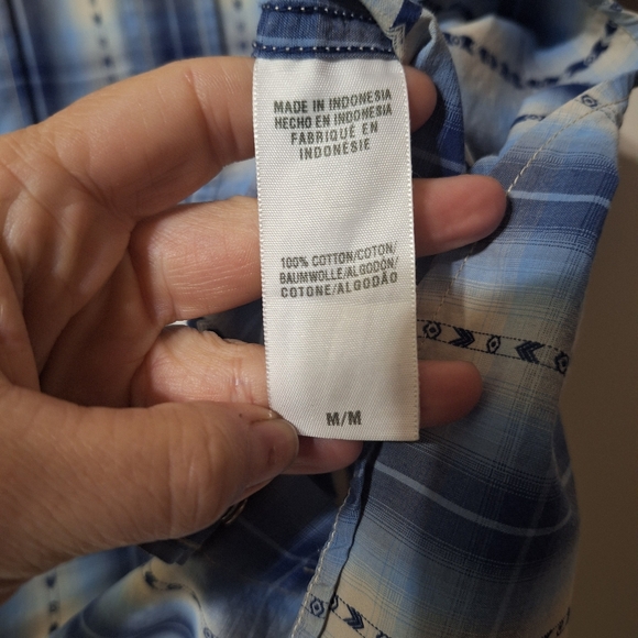Lucky Brand Plaid Western Shirt Men's Size M Cowboycore - Picture 6 of 8